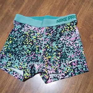 Nike Pro Colorful Patterned Compression Shorts